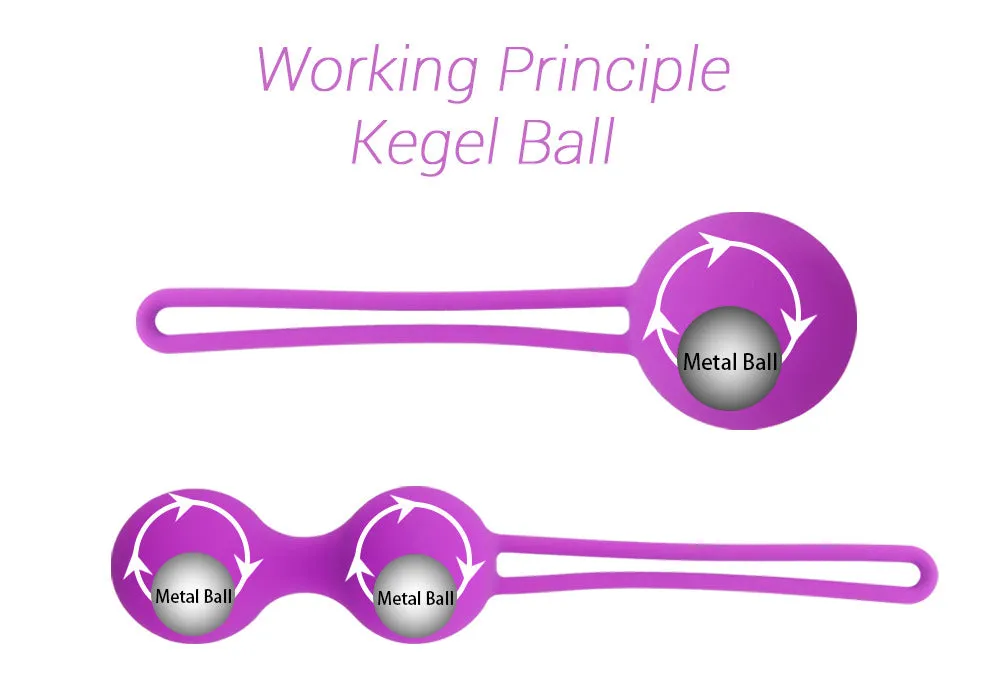 Silicone Vaginal Tightening Kegel Exerciser Vibrator Ball Trainer Ben Wa Balls Women Adult Sex Product Purple