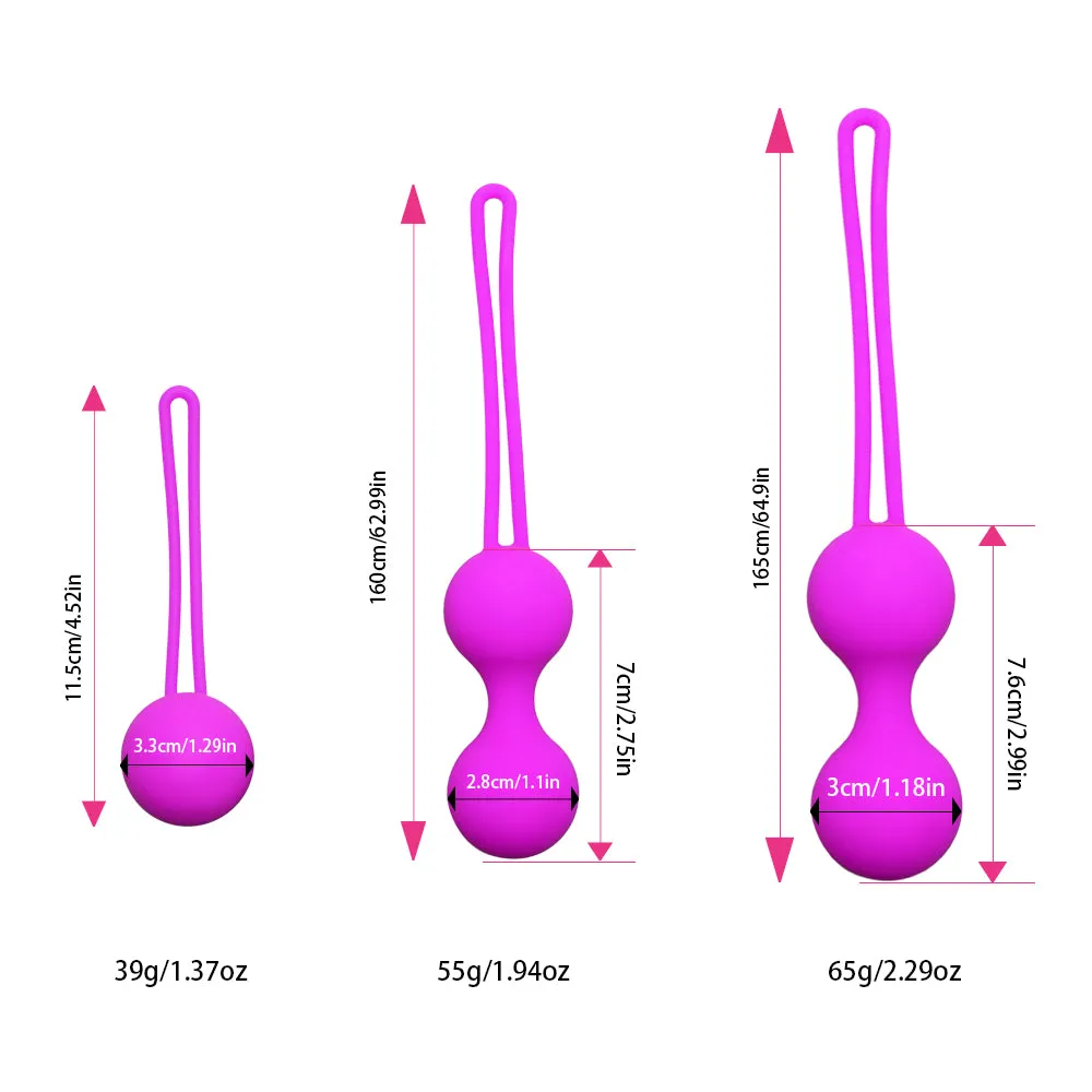 Silicone Vaginal Tightening Kegel Exerciser Vibrator Ball Trainer Ben Wa Balls Women Adult Sex Product Purple