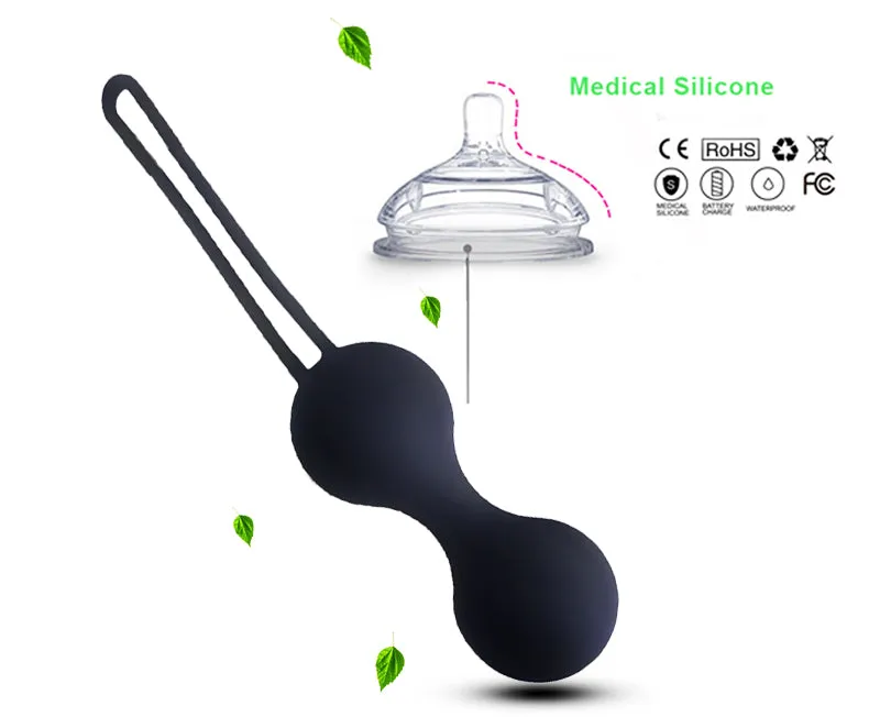 Silicone Vibrator Ball Trainer Vaginal Tightening Kegel Exerciser Ben Wa Balls Female Sex Product Set
