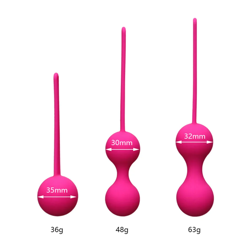 Silicone Vibrator Ball Trainer Vaginal Tightening Kegel Exerciser Ben Wa Balls Female Sex Product Set