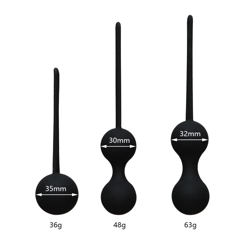 Silicone Vibrator Ball Trainer Vaginal Tightening Kegel Exerciser Ben Wa Balls Female Sex Product Set