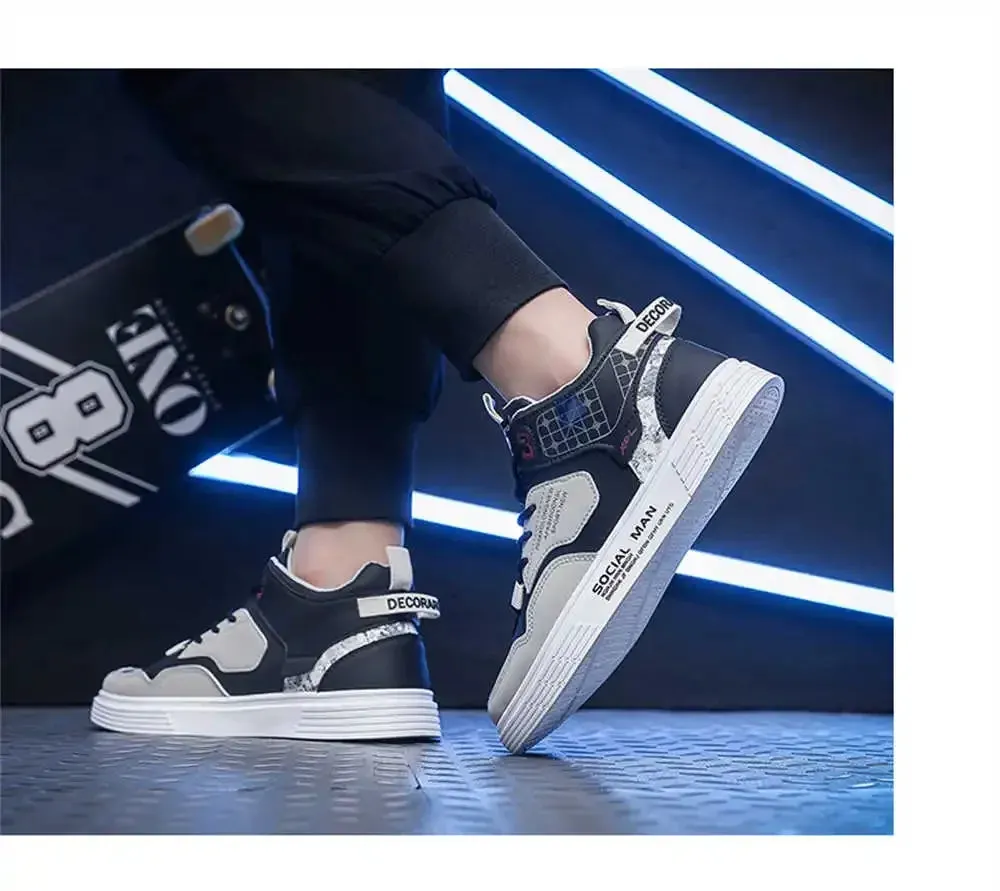 Slip Resistant Round Tip Mens Black Sneakers Casual Home Shoes Man New Sport Special Wide Imported Fashionable Clearance