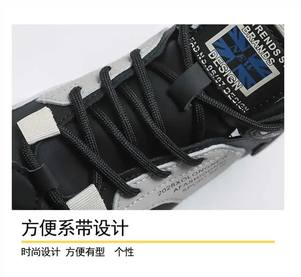Slip Resistant Round Tip Mens Black Sneakers Casual Home Shoes Man New Sport Special Wide Imported Fashionable Clearance