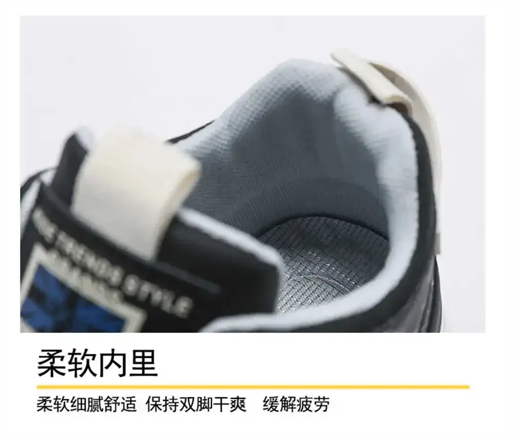 Slip Resistant Round Tip Mens Black Sneakers Casual Home Shoes Man New Sport Special Wide Imported Fashionable Clearance