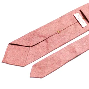 Speckled Brick Red Silk and Cotton Tie
