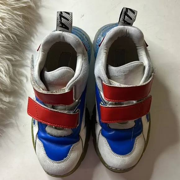 STELLA MCCARTNEY White Logo Velcro Trainers kids size 30 6 years used
