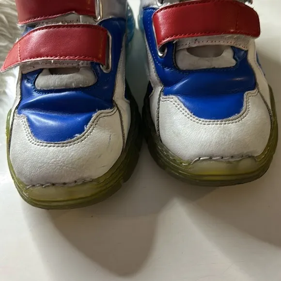 STELLA MCCARTNEY White Logo Velcro Trainers kids size 30 6 years used