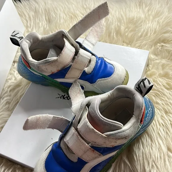 STELLA MCCARTNEY White Logo Velcro Trainers kids size 30 6 years used