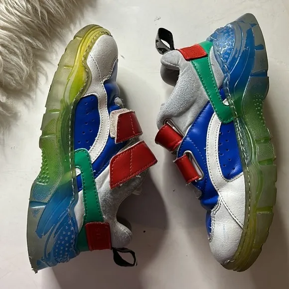 STELLA MCCARTNEY White Logo Velcro Trainers kids size 30 6 years used