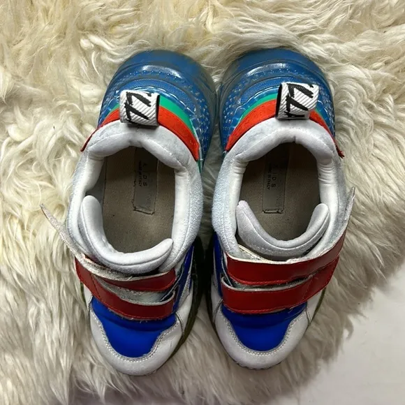 STELLA MCCARTNEY White Logo Velcro Trainers kids size 30 6 years used