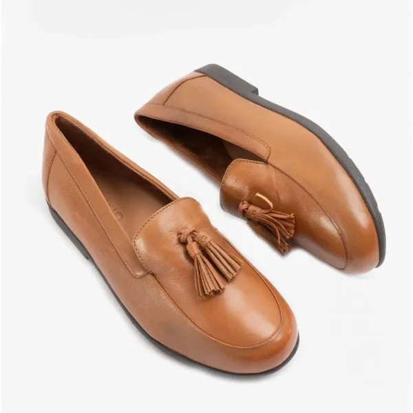 Strive VERONA Womens Leather Loafers Tan