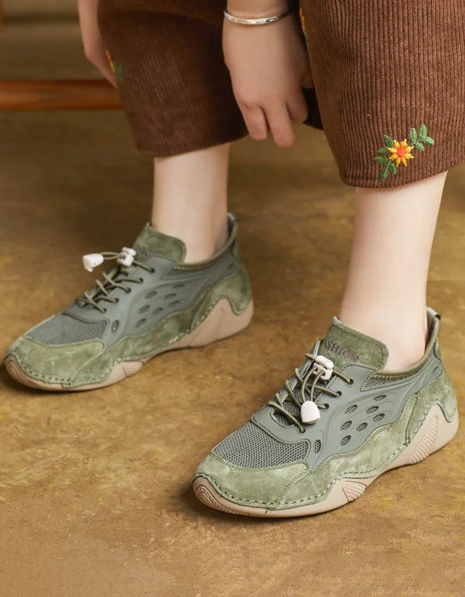 Summer Breathable Comfortable Leather Sneakers