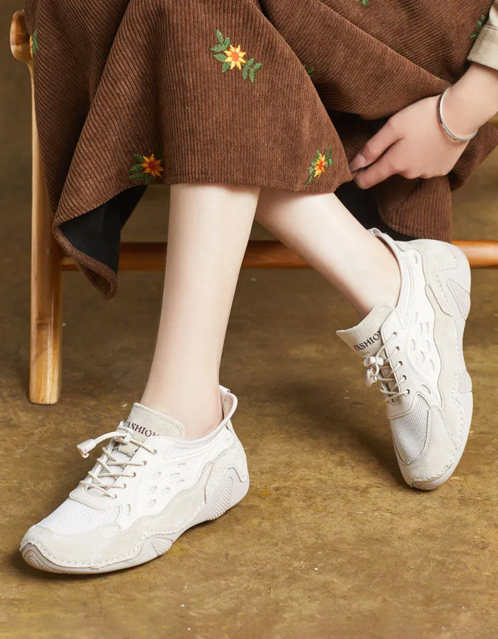 Summer Breathable Comfortable Leather Sneakers