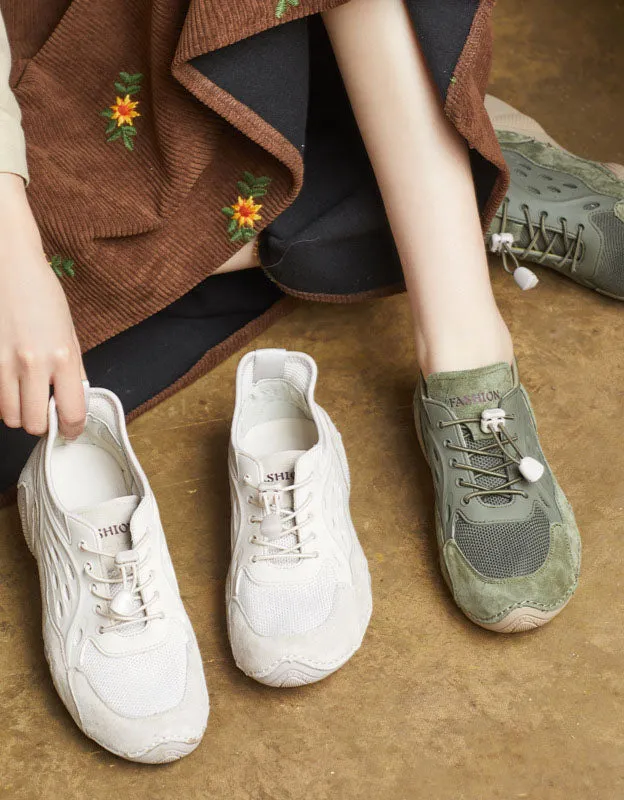 Summer Breathable Comfortable Leather Sneakers