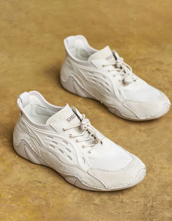 Summer Breathable Comfortable Leather Sneakers