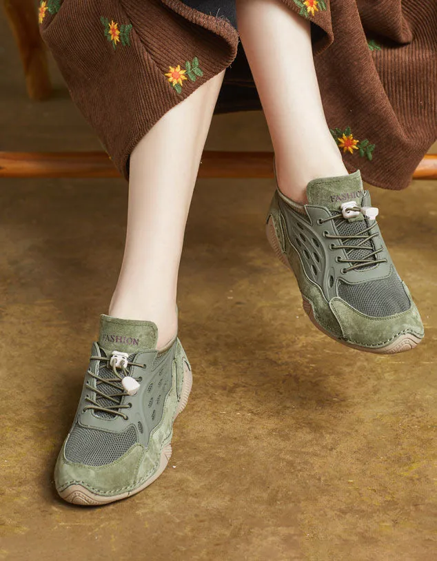 Summer Breathable Comfortable Leather Sneakers