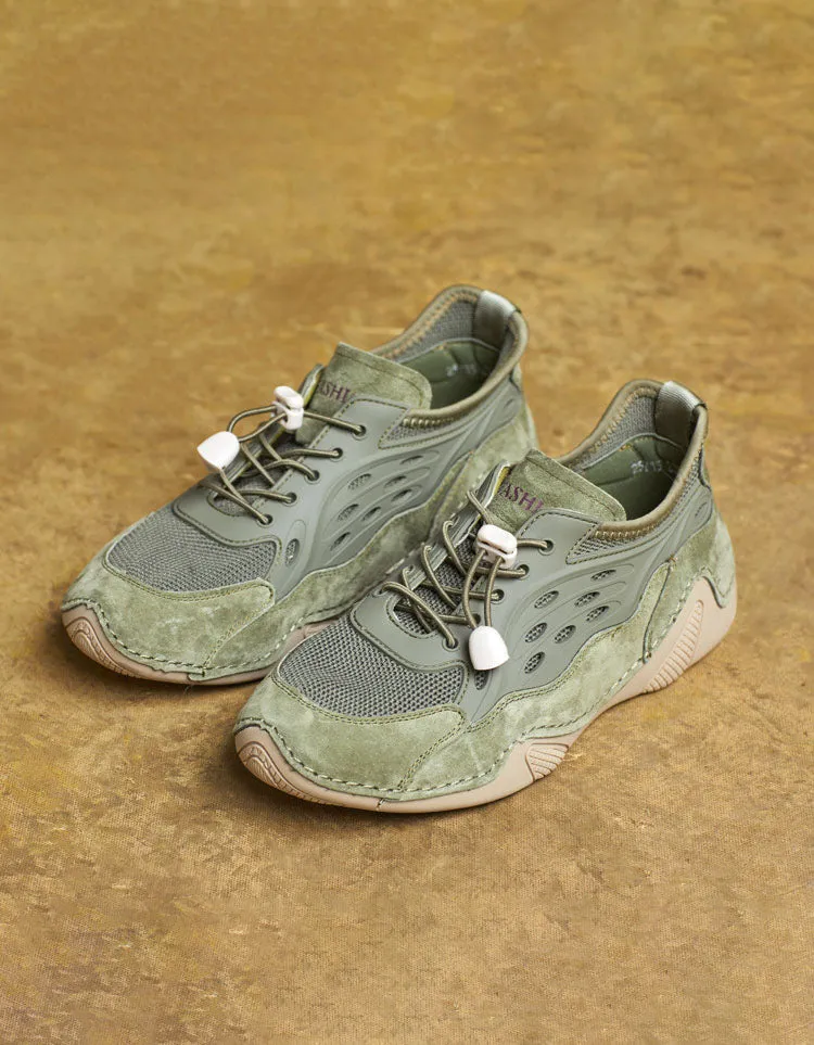 Summer Breathable Comfortable Leather Sneakers