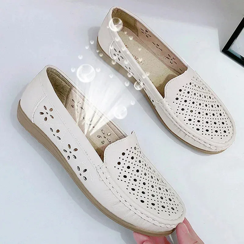 Summer New Fashion Round Toe Nurse Shoes Soft Sole Non-slip Sandals Flat Shoes Breathable Casual Sports Women's Shoes