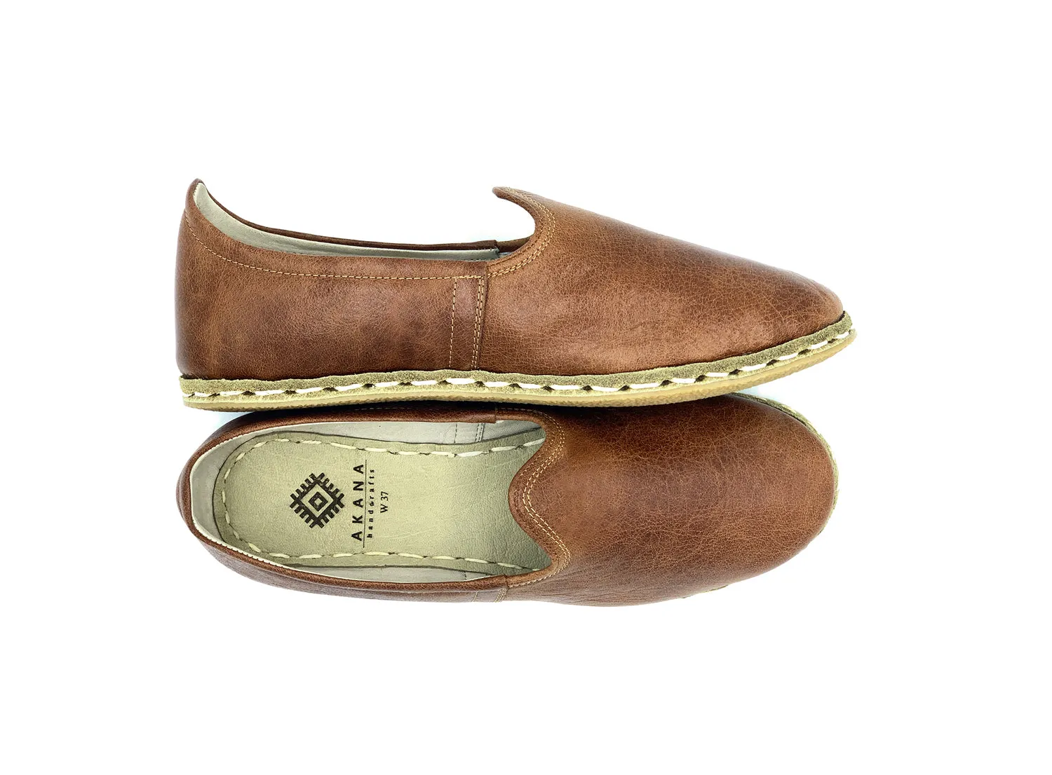 Tan Leather Loafers Men