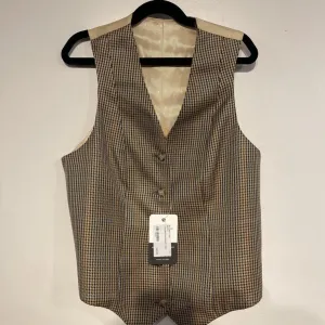 Tan Multi Houndstooth Vest