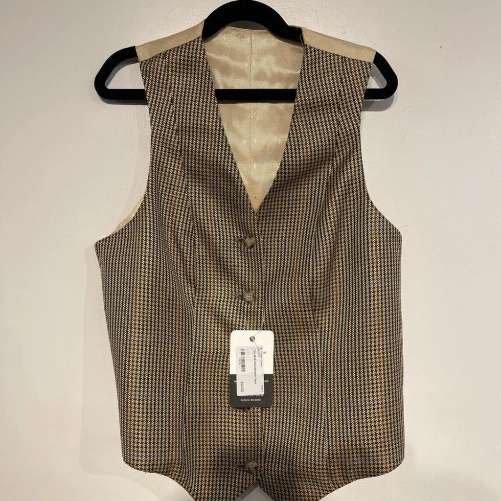Tan Multi Houndstooth Vest