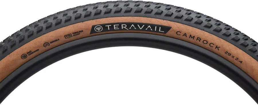 Teravail Camrock Tire - 29 x 2.4 Tubeless Folding Tan Light Trail Fast Compound