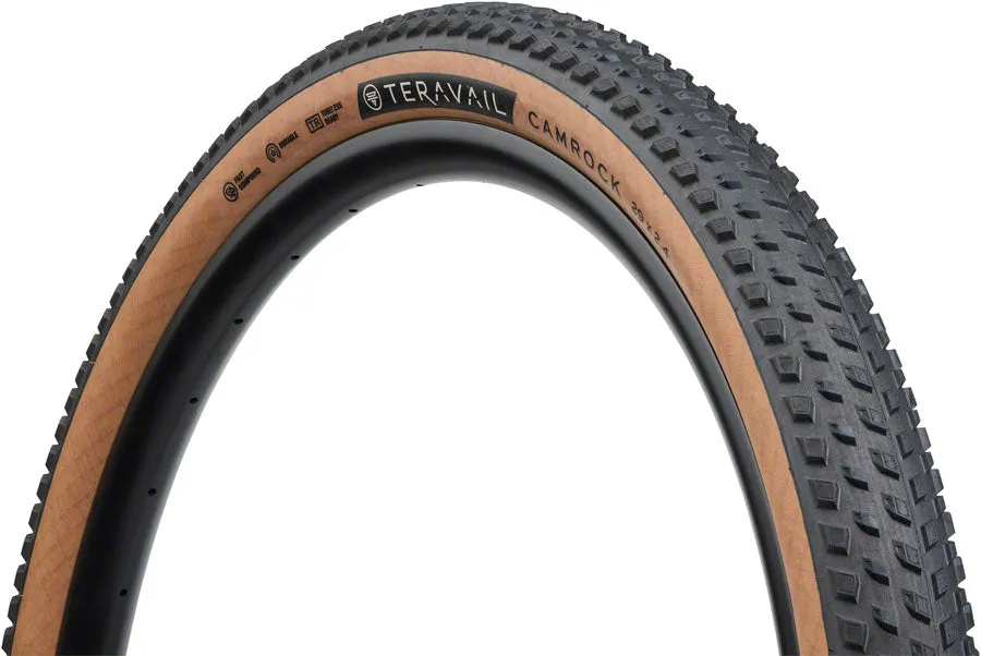 Teravail Camrock Tire - 29 x 2.4 Tubeless Folding Tan Light Trail Fast Compound
