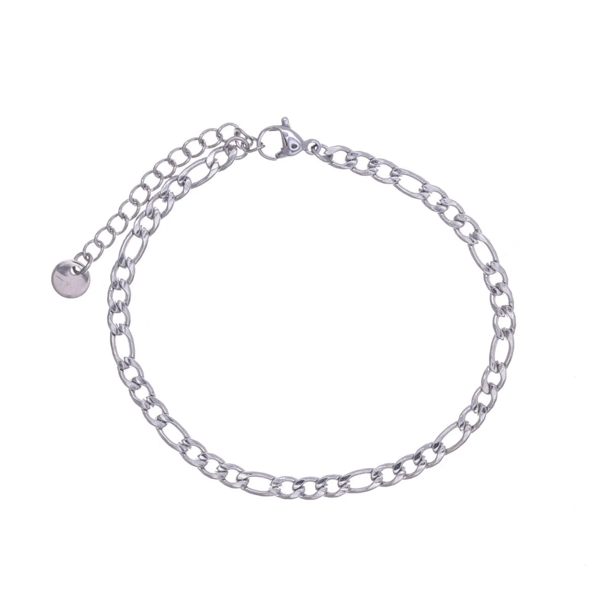 Teräksinen figaro ketju rannekoru 17cm  3,5cm (Teräs 316L)