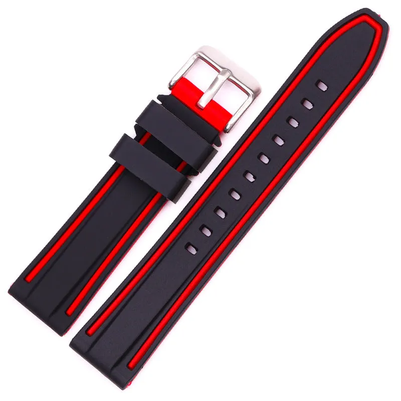 Two-color Silicone Strap Smart Watch Breathable Quick Release