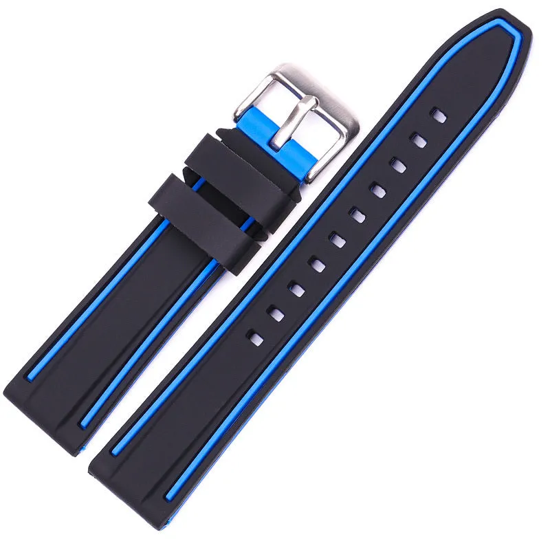 Two-color Silicone Strap Smart Watch Breathable Quick Release