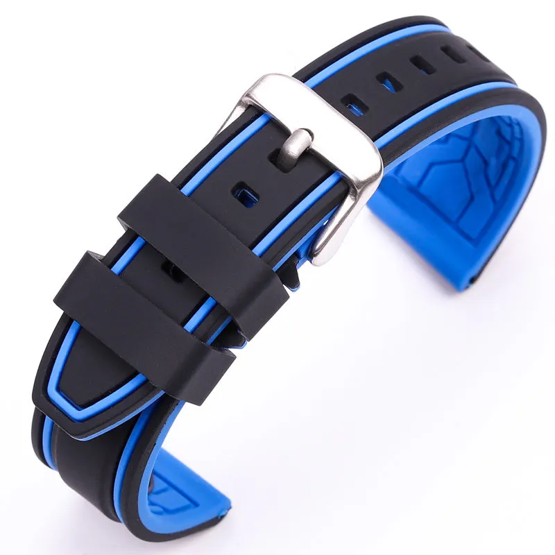 Two-color Silicone Strap Smart Watch Breathable Quick Release