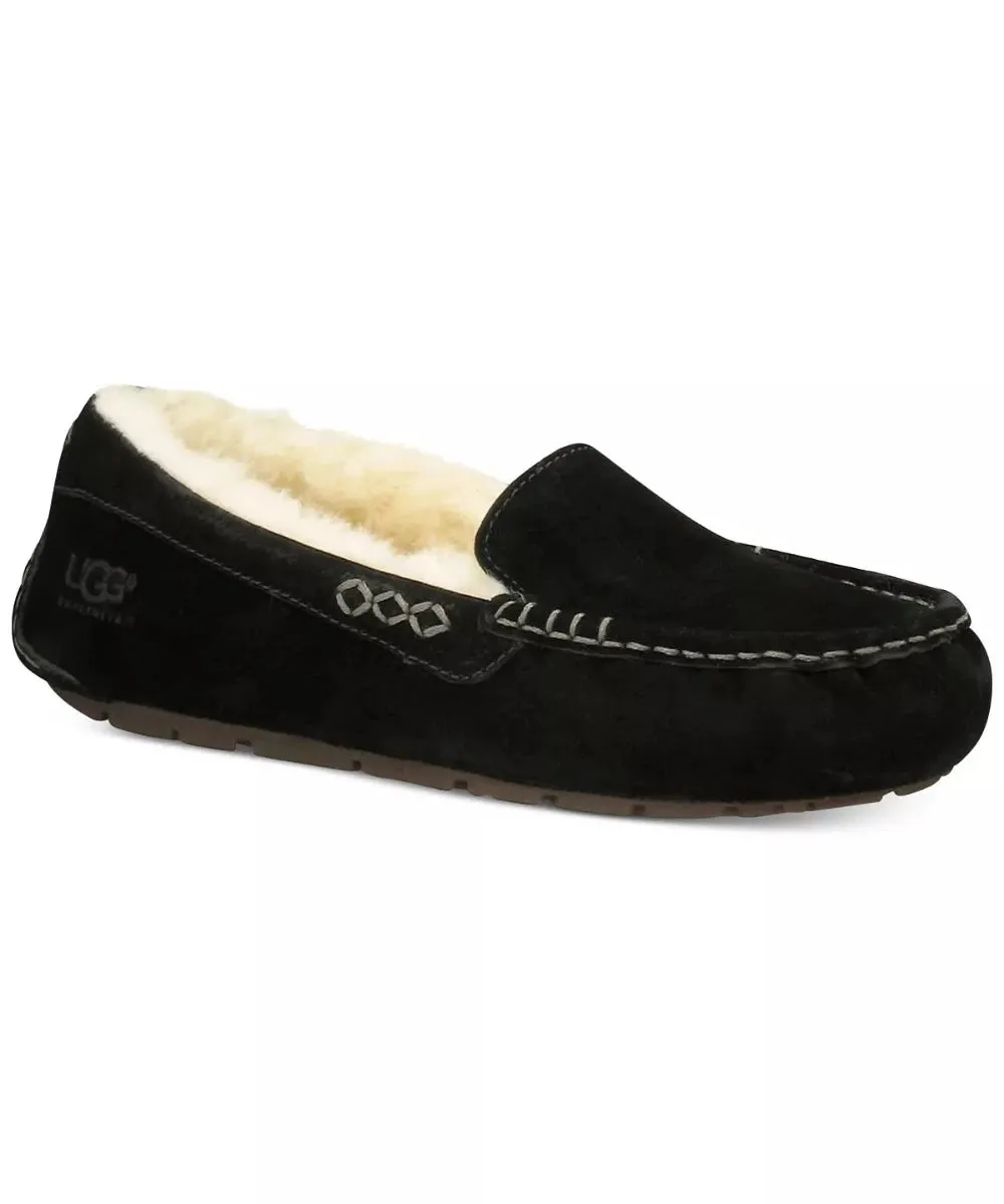 Ugg Women's Ansley Suede Moccasin Slipper Black