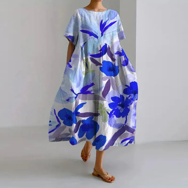 VALENTINA | Summer Floral Dress with Flattering Cut and Freedom of Movement