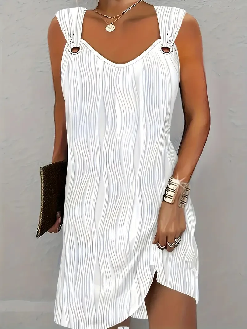 Vera - Sleeveless mini dress with V-neckline