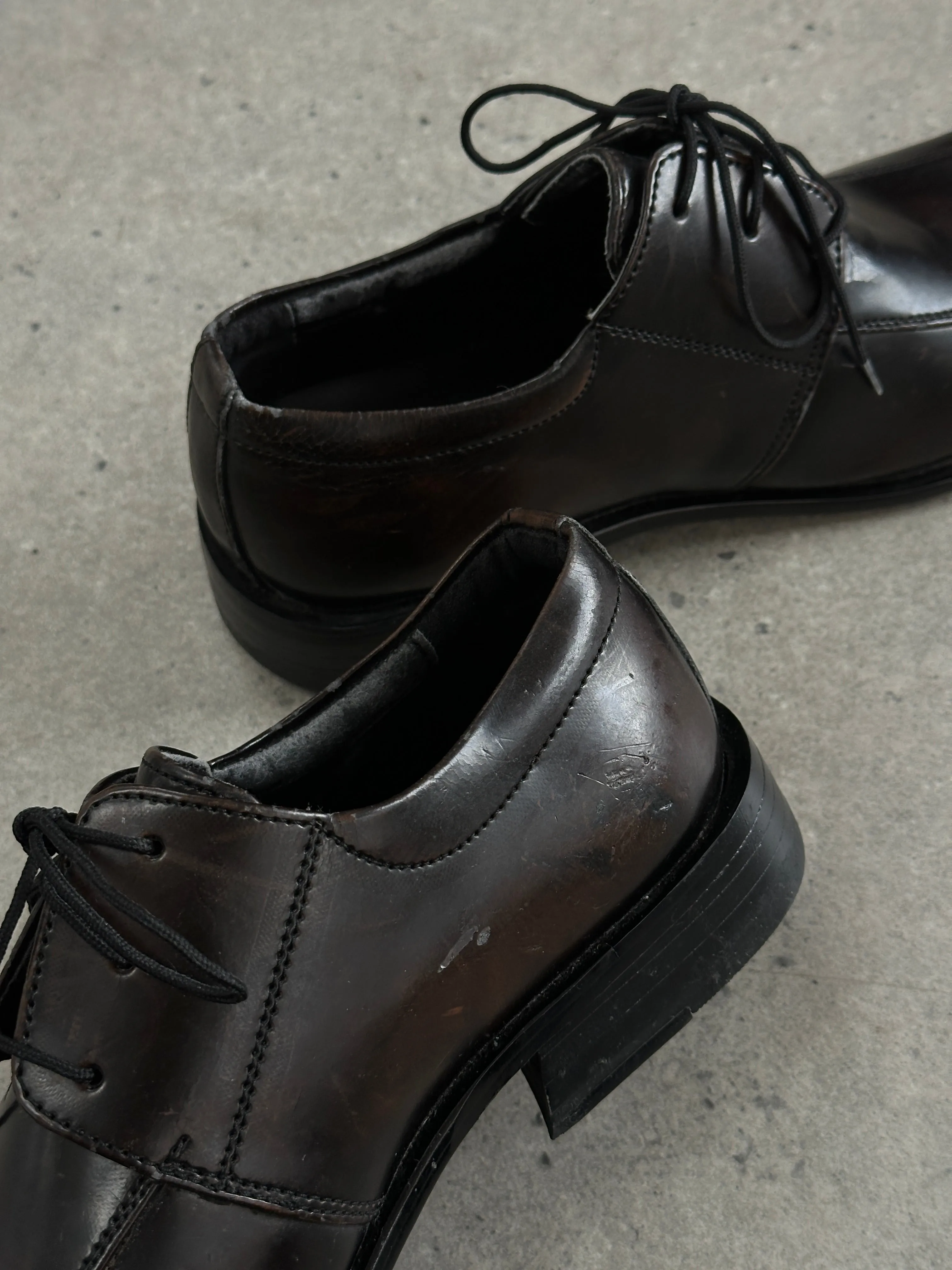 Versace Classic V2 Leather Square Toe Loafers - UK 7
