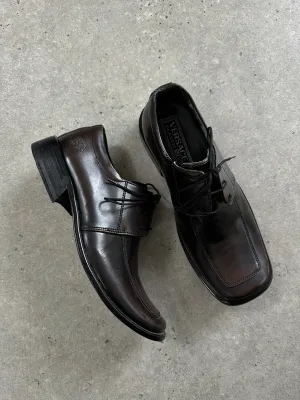 Versace Classic V2 Leather Square Toe Loafers - UK 7