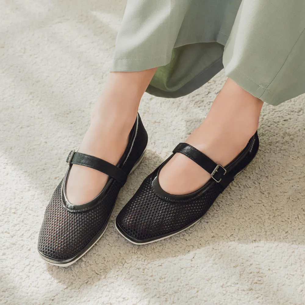 Vicenza Mesh Ballet Flats (Nero)