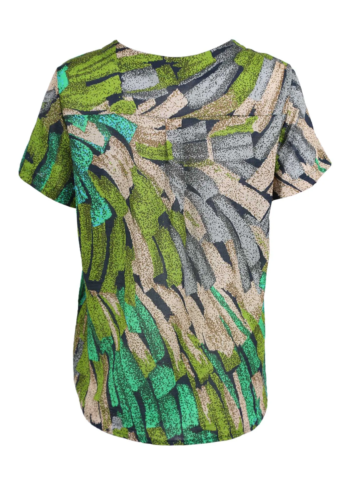 Vivant Top Green in Seersucker