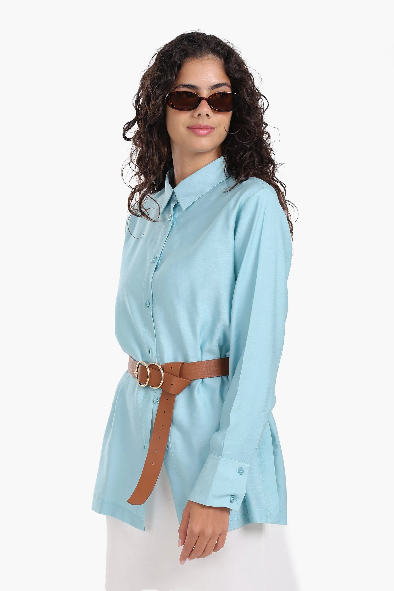 Voile Button Closure Shirt