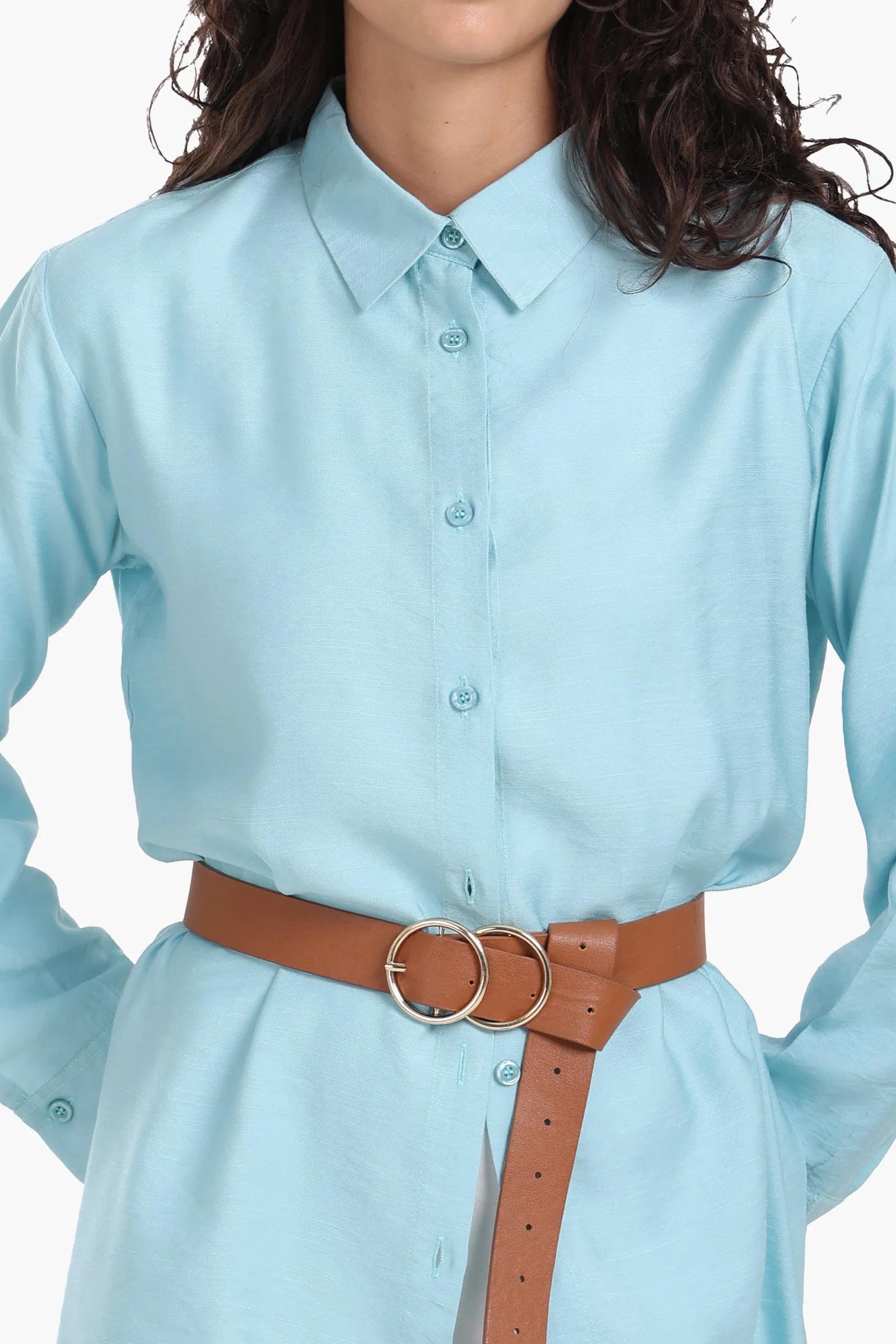 Voile Button Closure Shirt