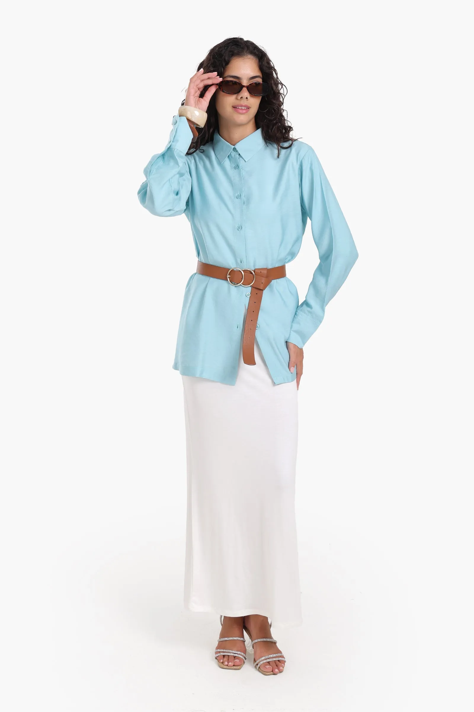 Voile Button Closure Shirt