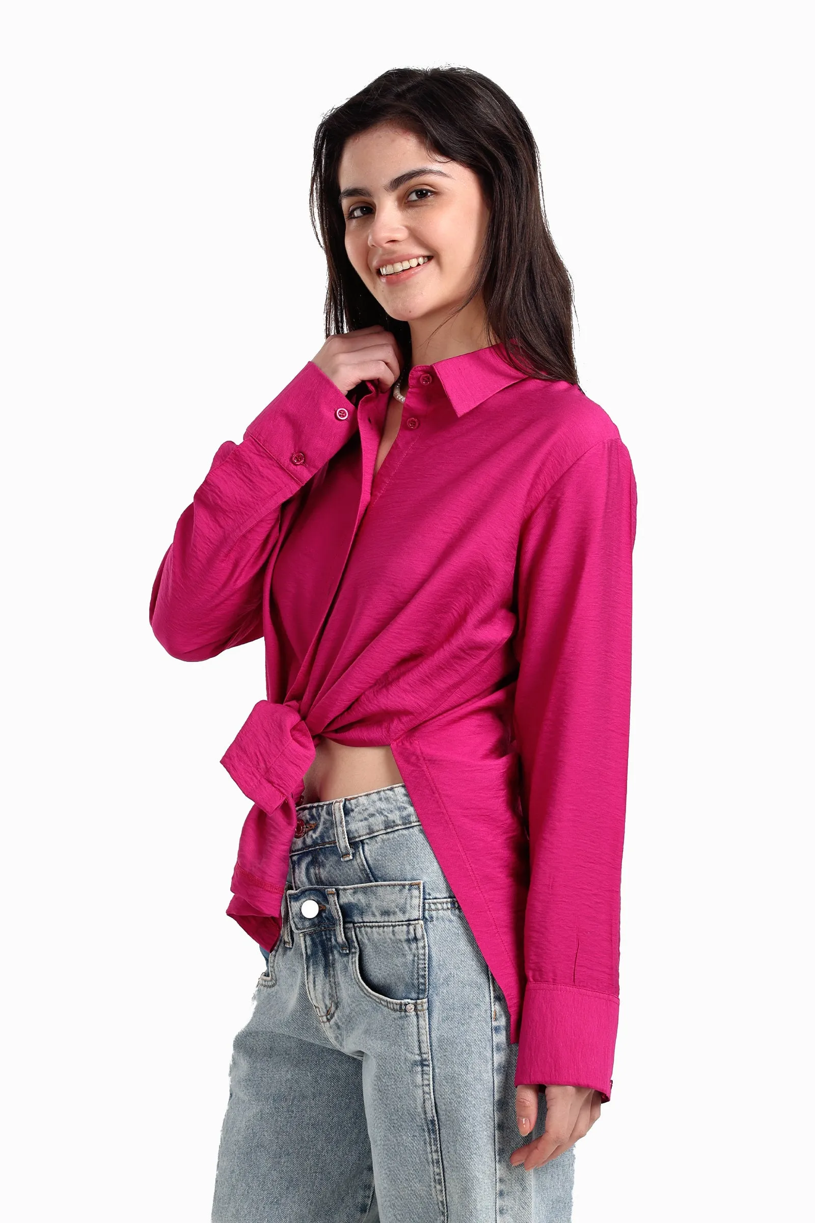 Voile Button Closure Shirt
