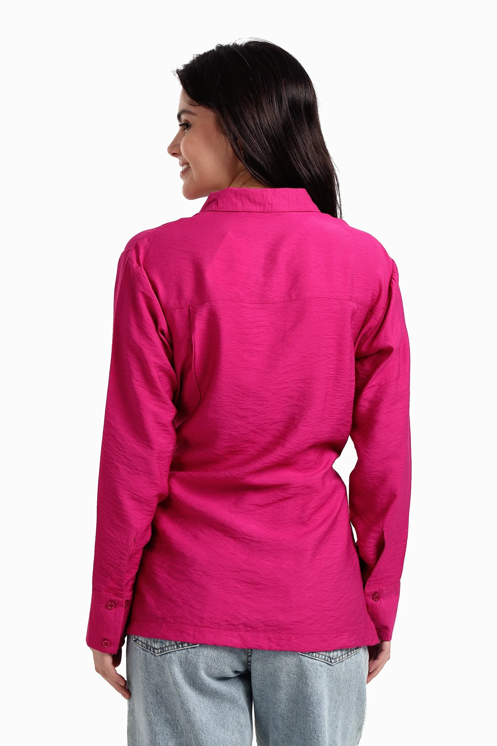 Voile Button Closure Shirt