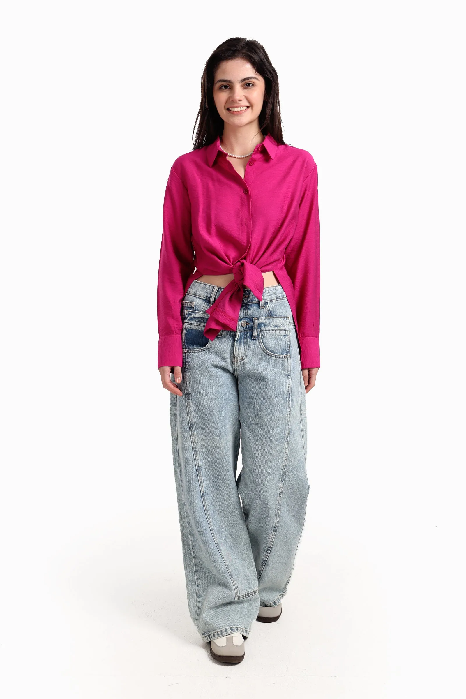 Voile Button Closure Shirt