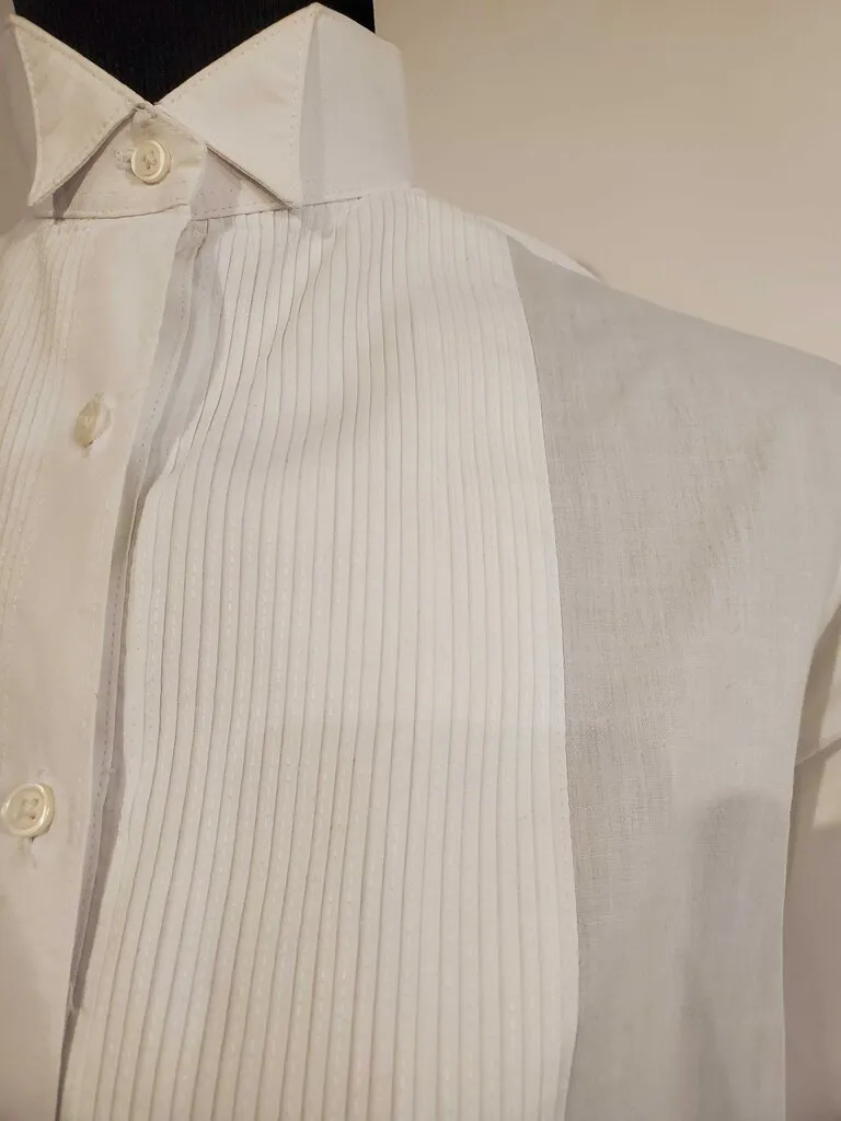 White Formal Shirt Pleated 6