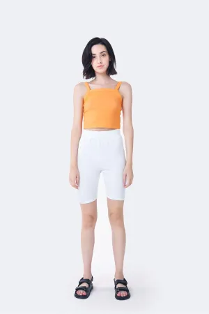 White High-Waisted Shorts