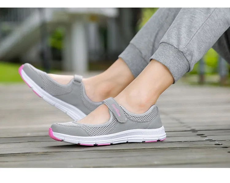 Women Flats 2019 women shoes Air Mesh Casual Shoes For Women Flats Soft Bottom Sneakers Breathable Mesh Shoes Women Moccasins