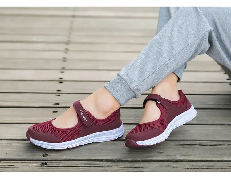 Women Flats 2019 women shoes Air Mesh Casual Shoes For Women Flats Soft Bottom Sneakers Breathable Mesh Shoes Women Moccasins