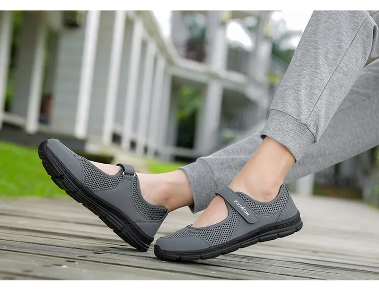 Women Flats 2019 women shoes Air Mesh Casual Shoes For Women Flats Soft Bottom Sneakers Breathable Mesh Shoes Women Moccasins