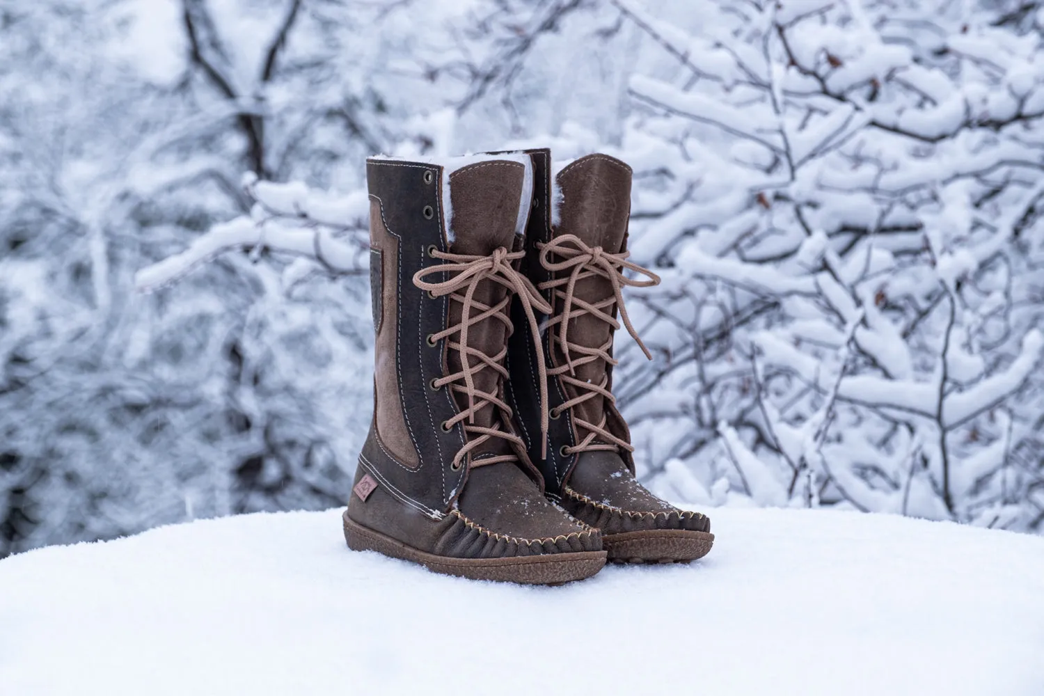 Women's 12" Snowshoe Mukluk Moccasin Boots